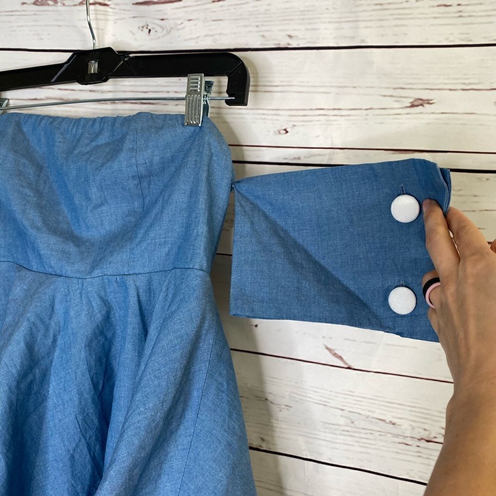Do + Be Flowing Strapless Top - Picture 2 of 5